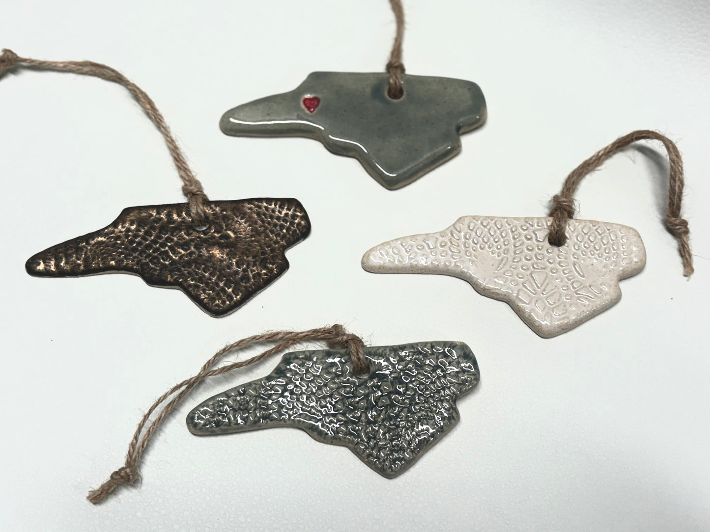 Ceramic North Carolina Ornament - (Western NC Fundraiser)